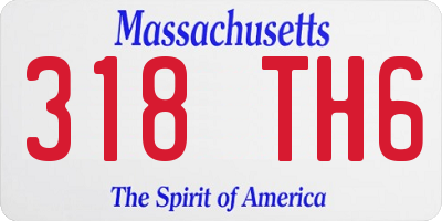 MA license plate 318TH6