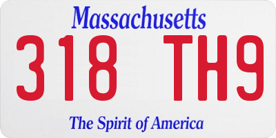 MA license plate 318TH9