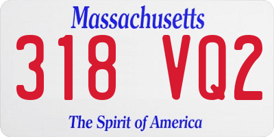 MA license plate 318VQ2