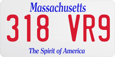 MA license plate 318VR9