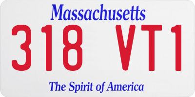MA license plate 318VT1
