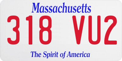 MA license plate 318VU2