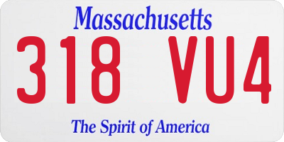 MA license plate 318VU4