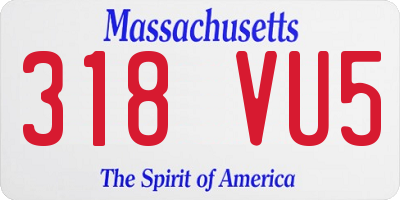 MA license plate 318VU5