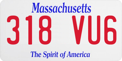MA license plate 318VU6