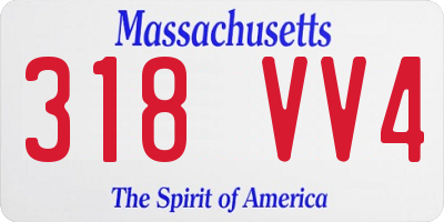 MA license plate 318VV4