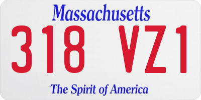 MA license plate 318VZ1