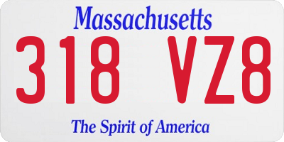 MA license plate 318VZ8