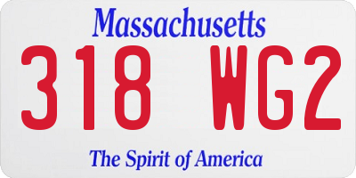 MA license plate 318WG2