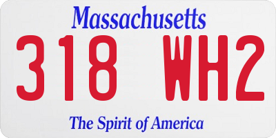 MA license plate 318WH2