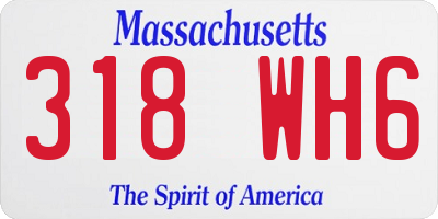 MA license plate 318WH6