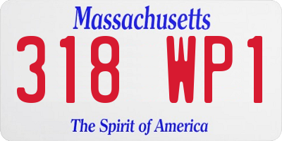 MA license plate 318WP1