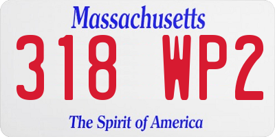 MA license plate 318WP2