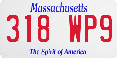 MA license plate 318WP9