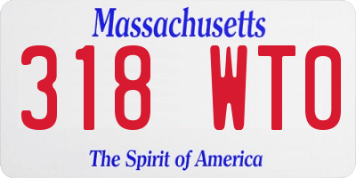 MA license plate 318WT0