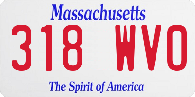 MA license plate 318WV0