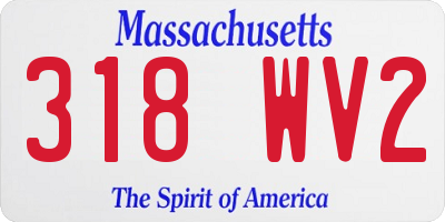 MA license plate 318WV2