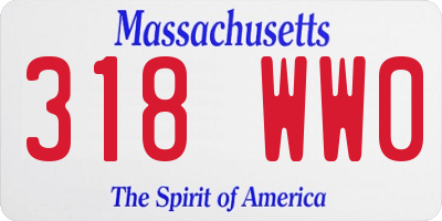 MA license plate 318WW0