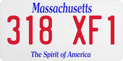 MA license plate 318XF1