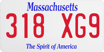 MA license plate 318XG9