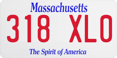 MA license plate 318XL0