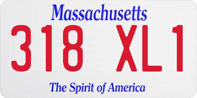 MA license plate 318XL1