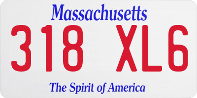 MA license plate 318XL6