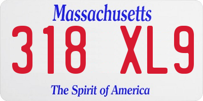 MA license plate 318XL9