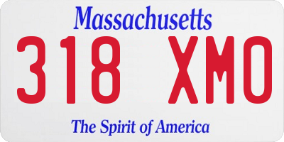 MA license plate 318XM0
