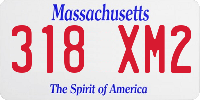 MA license plate 318XM2