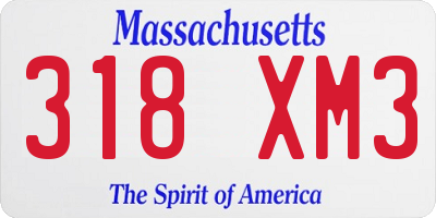 MA license plate 318XM3