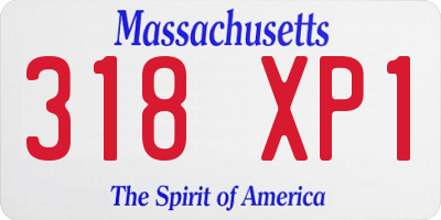 MA license plate 318XP1