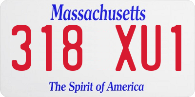 MA license plate 318XU1