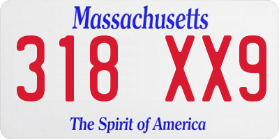 MA license plate 318XX9