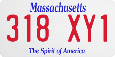 MA license plate 318XY1