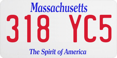 MA license plate 318YC5
