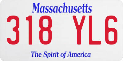 MA license plate 318YL6