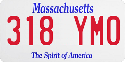 MA license plate 318YM0