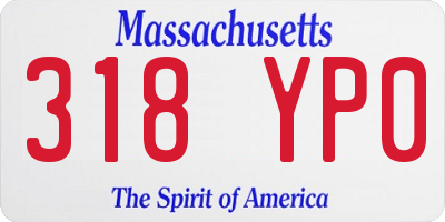 MA license plate 318YP0