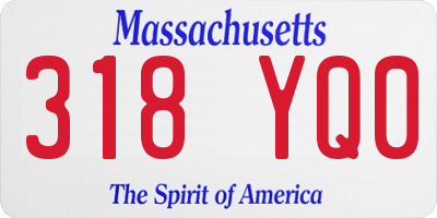 MA license plate 318YQ0