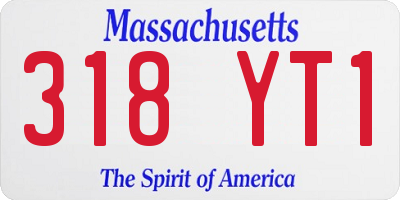 MA license plate 318YT1