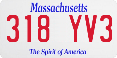 MA license plate 318YV3