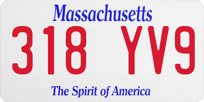 MA license plate 318YV9