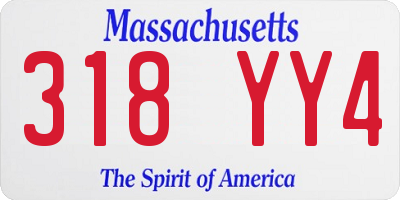 MA license plate 318YY4