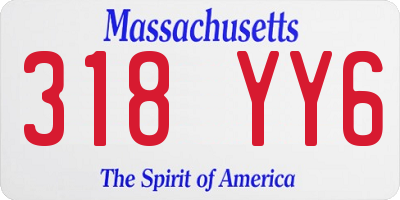 MA license plate 318YY6