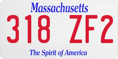 MA license plate 318ZF2