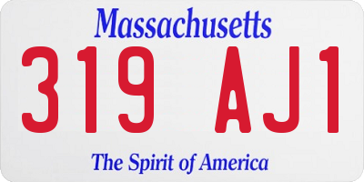 MA license plate 319AJ1