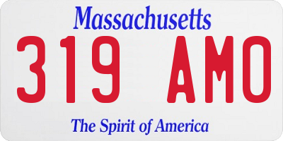 MA license plate 319AM0