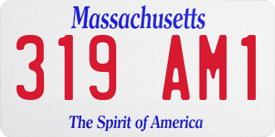 MA license plate 319AM1