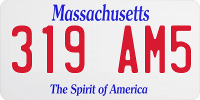 MA license plate 319AM5